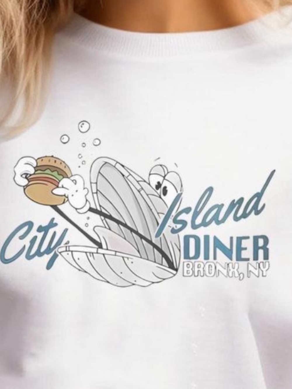 NWT J. Crew White Short Sleeve 'City Island Diner' Graphic Tee